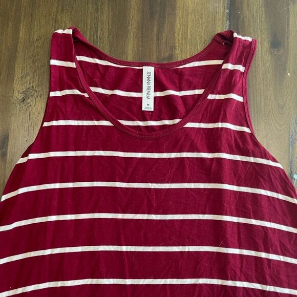 Zenana Premium Crew Neck Striped Tank Top - Picture 3 of 6